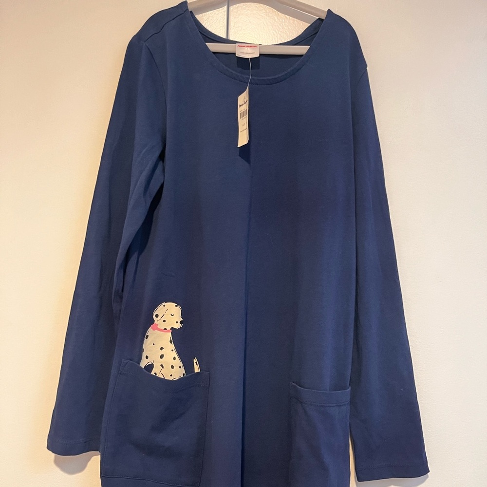 New Hanna Andersson dress. Long sleeve navy blue.